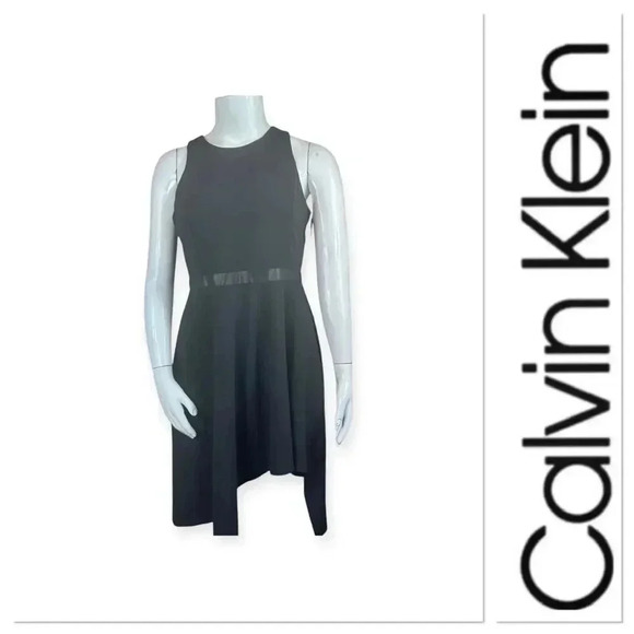 Calvin Klein black asymmetrical hem sleeveless  size 14 - Picture 1 of 12